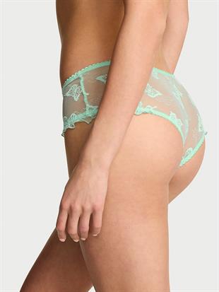 Kelebek İşlemeli Fırfırlı Cheeky Külot