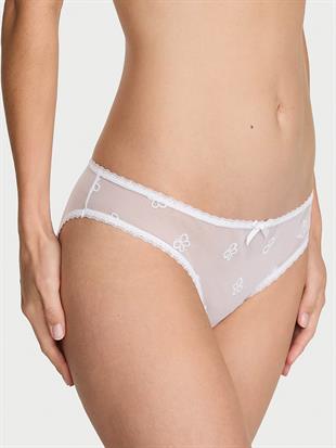 Kelebek İşlemeli Tül Bikini Külot