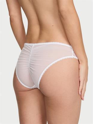 Kelebek İşlemeli Tül Bikini Külot