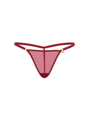 Kiraz Detaylı Ayarlanabilir V-String Külot