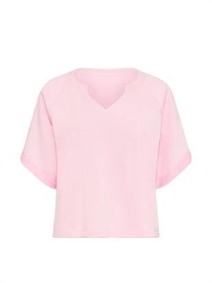 Kısa Kollu Bisiklet Yaka Sweatshirt