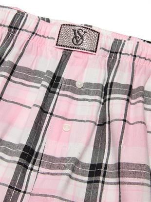 Kısa Kollu Tişört & Flannel Pijama Takımı