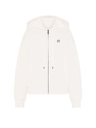 Klasik Fermuarlı Kapüşonlu Sweatshirt