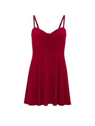 Korse Detaylı Esnek Mini Elbise