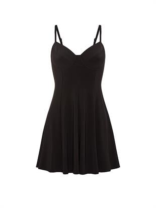 Korse Detaylı Esnek Mini Elbise