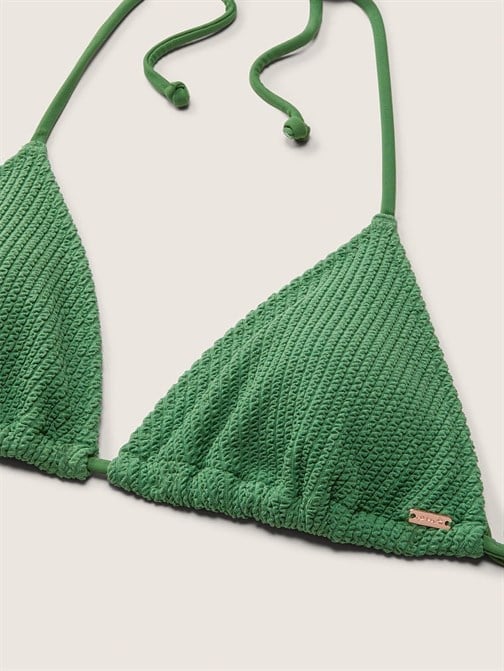 Krinkle Üçgen Bikini Üstü