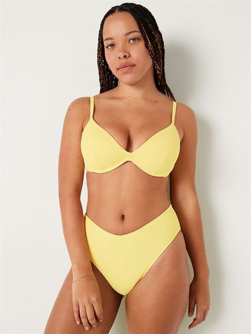 Krinkle Yüksek Bel Cheeky Bikini Altı