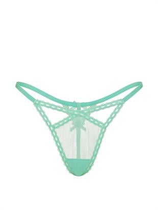 Kurdele Detaylı Tül V-String Külot