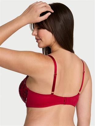 Kurdele Nakışlı Push-Up Destekli Sütyen