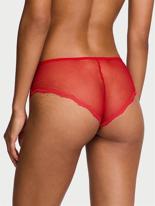 Lazer Kesim Arkası Tül Cheeky Külot