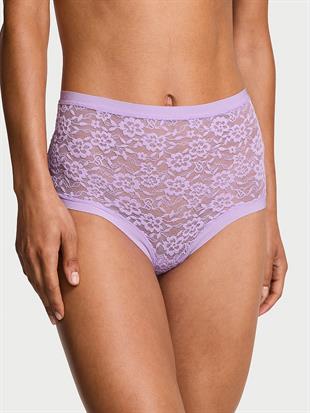 Lazer Kesim Dantelli Brief Külot