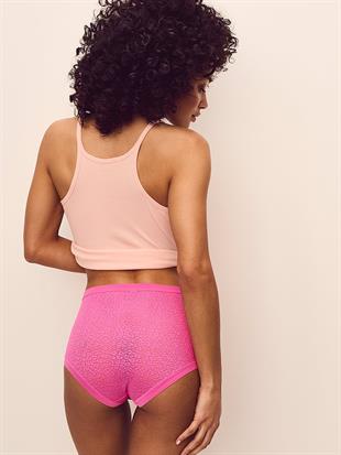 Lazer Kesim Leopar Dantelli Brief Külot