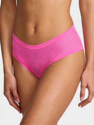 Lazer Kesim Leoparlı Dantelli Cheeky Külot