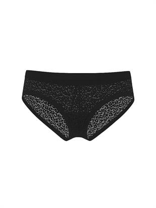 Lazer Kesim Leoparlı Dantelli Cheeky Külot
