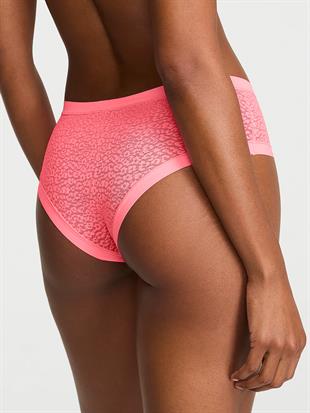 Lazer Kesim Leoparlı Dantelli Cheeky Külot