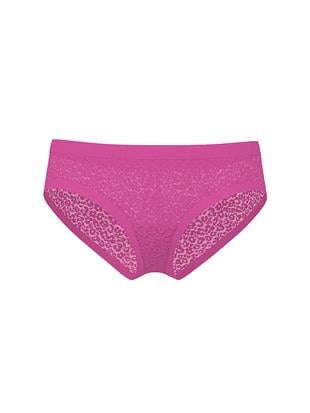 Lazer Kesim Leoparlı Dantelli Cheeky Külot