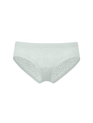 Lazer Kesim Leoparlı Dantelli Cheeky Külot