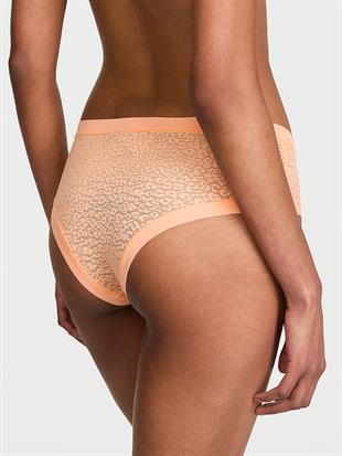 Lazer Kesim Leoparlı Dantelli Cheeky Külot
