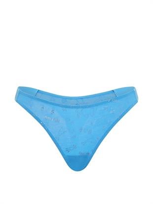 Logo Detaylı Derin Bacak Kesim Tanga