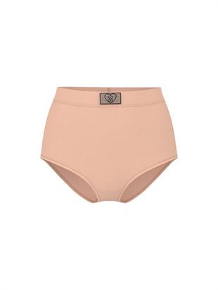 Logo Detaylı Kalpli Brief Külot