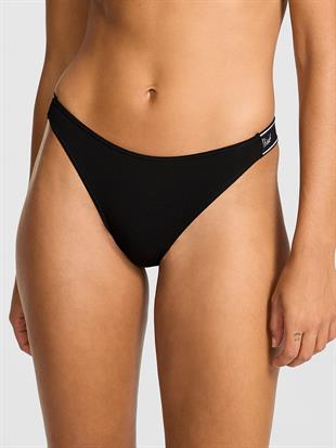 Logolu Pamuklu Derin Bacak Kesim Tanga