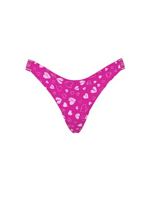 Logolu Pamuklu Derin Bacak Kesim Tanga