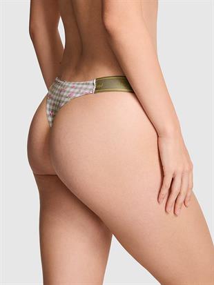 Logolu Pamuklu Derin Bacak Kesim Tanga