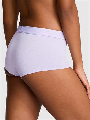 Logolu Pamuklu Işıltılı Boyshort Külot