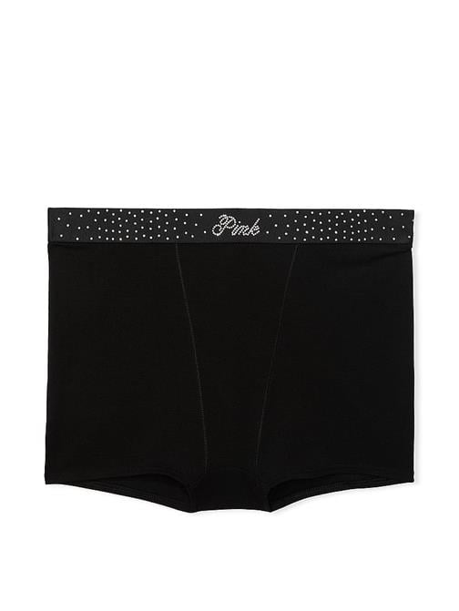 Logolu Pamuklu Yüksek Bel Boyshort Külot
