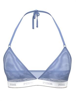 Logolu Tül Halter Üçgen Bralet