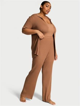 Lüks Nervürlü İspanyol Paça Pantolon