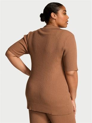 Lüks Önü Düğmeli Kısa Kollu Hırka