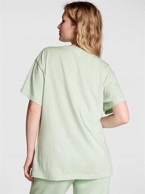 Oversize Kısa Kollu Kampüs Tişört