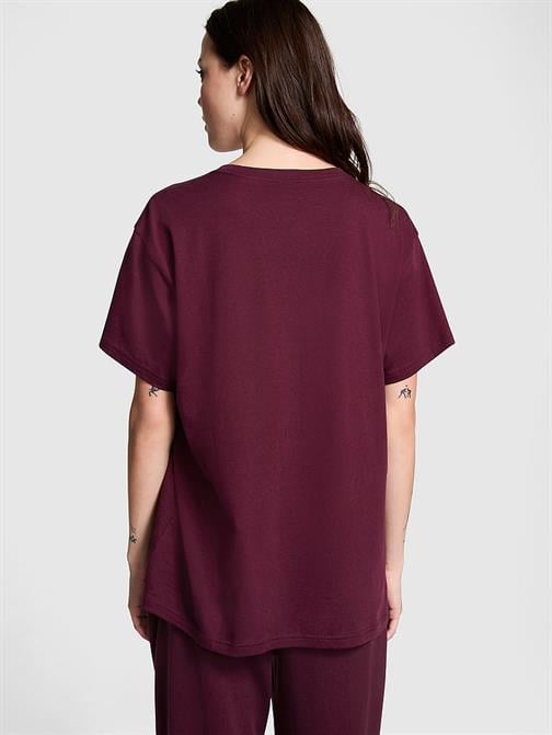 Oversize Kısa Kollu Kampüs Tişört