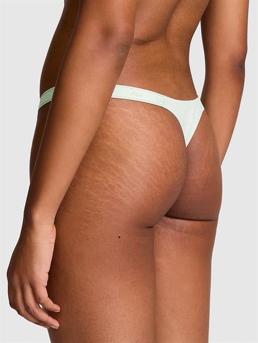 Mikro Logo Detaylı Işıltılı Tanga