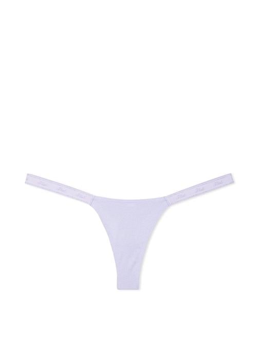 Mikro Logo Detaylı Işıltılı Tanga