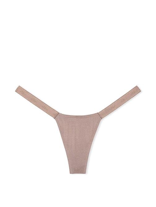 Mikro Logo Detaylı Işıltılı Tanga