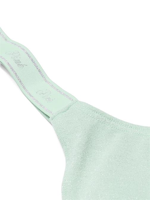 Mikro Logo Detaylı Işıltılı Tanga