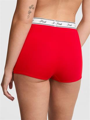 Mikro Logolu Yüksek Bel Boyshort Külot