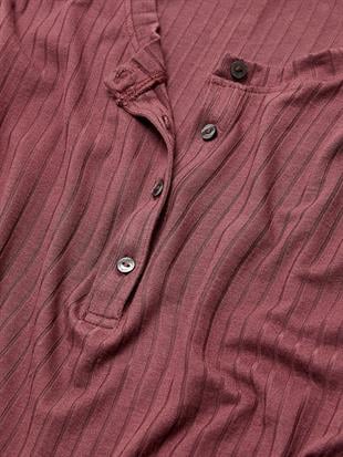 Modal Dokulu Uzun Kollu Şortlu Pijama Takımı