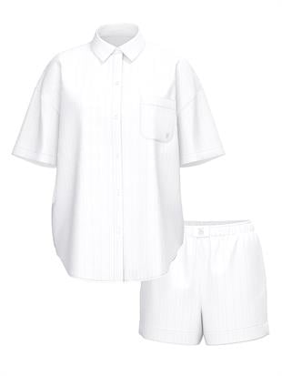 Modal Pamuklu Kısa Pijama Takımı