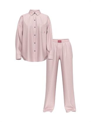 Modal-Pamuklu Uzun Pijama Takımı