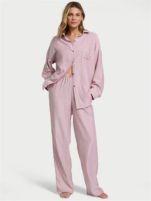 Modal-Pamuklu Uzun Pijama Takımı