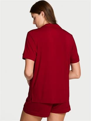 Modal Yumuşak Fiyonklu Kısa Pijama Takımı