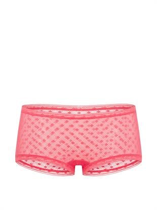 Noktalı Geometrik Dantelli Boyshort Külot