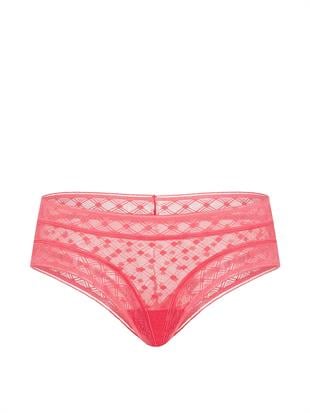 Noktalı Geometrik Dantelli Cheeky Külot