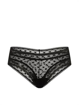 Noktalı Geometrik Dantelli Cheeky Külot