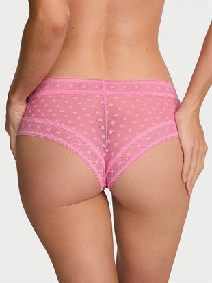 Noktalı Geometrik Dantelli Cheeky Külot