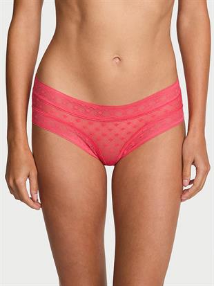 Noktalı Geometrik Dantelli Cheeky Külot