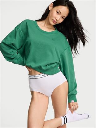 Obsessed Yuvarlak Yaka Crop Sweatshirt